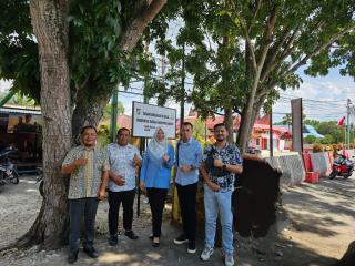 BPKAD Bersama Kejari Kampar Lakukan Pemasangan Plang Sebuah Fisik Aset Milik Pemkab Kampar