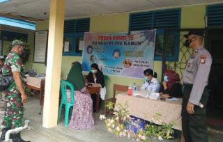 Babinsa Monitoring Vaksinasi Usia 6 Hingga 11 Tahun di Wilayah Binaan