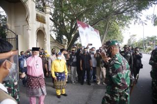 Alfedri Sambut Kedatangan Danrem 031/WB ke Siak Dengan Tetap Terapkan Prokes Covid 19 