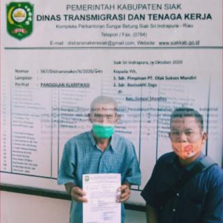 KR Dan PT. OSM Subkon RAPP Estate Mandau, Tak Hiraukan Panggilan Disnaker Siak.