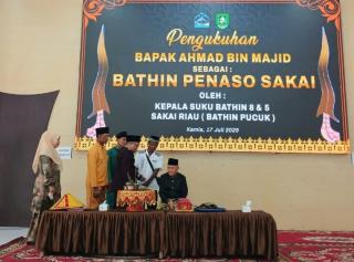 Ahmad Bin Majid Jadi Bathin Panaso Sakai, Ini Disampaikan Bupati Bengkalis