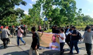 Desak Oknum Dewan Inisial (P) Dipecat, Formasi-KPM Demo DPRD Kampar