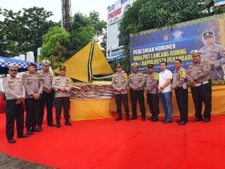 Monumen Knalpot Lancang Kuning Diresmikan Kapolresta Pekanbaru