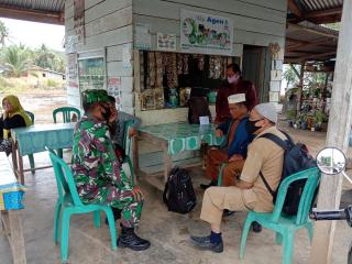 Babinsa Koramil 13 Rokan Melaksanakan Sosialisasi Bersama Aparat Pemerintah