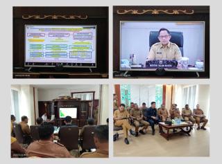 Sekda Rohil Ikuti Zoom Meeting Rakor Bersama Mendagri, Persiapan Pelantikan Kepala Daerah