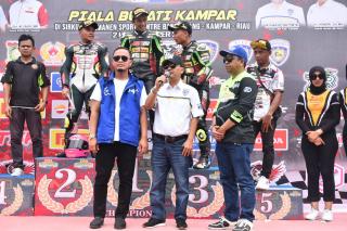 Pj Bupati Ucapkan Selamat Kepada Para Pembalap Kejuaran Motorprix Region A Putaran 4 Riau dan Piala 