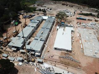 Bersama-Kapolri-Tinjau-Pembangunan-RS-Covid-19-Di-Pulau-Galang,-Panglima-TNI:-Progres-Sudah-78-Perse