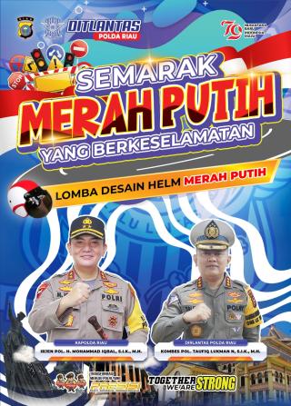 Meriahkan HUT RI Ke 79, Ditlantas Polda Riau Adakan Lomba Desain Helm Merdeka