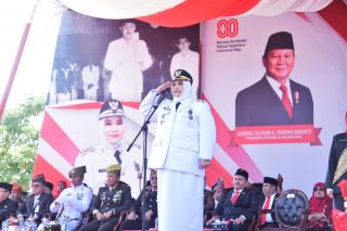 Upacara Detik-Detik Proklamasi Kemerdekaan RI ke-80 Dipimpin Bupati Kasmarni