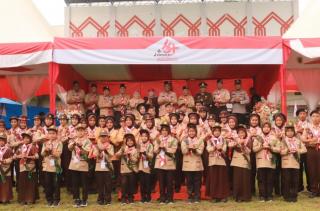 Lapas Pasir Pengaraian Hadiri Apel Besar Hari Pramuka ke-64, Dukung Pembinaan Generasi Muda