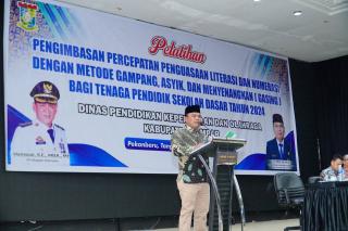 Sosialisasi Belajar Berhitung Cepat Berbasis (GASING), Dihadiri Kepala Disdikpora Kampar