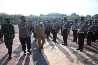 Pemda Rohul Bersama Polres Rohul, Gelar Apel Operasi Ketupat Lancang Kuning Jelang Cuti Bersama