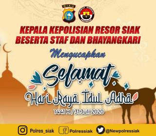 Kapolres siak. Idul Adha Tahun Ini " Semangat BerkorbanÂ Membantu Sesama Dimasa Pandemi