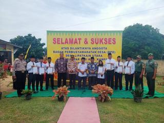 Babinsa Koramil 05/KK Hadiri Pelantikan  BPD Desa Lipat Kain Utara