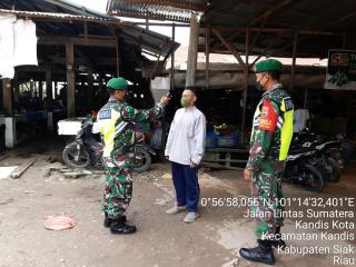 Personil Koramil Kandis Gencarkan Patroli Sosialisasikan Tentang Waspada Covid 19