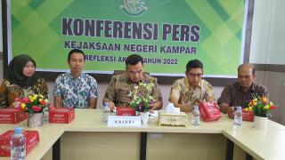 Kejari Kampar Gelar Konferensi Pers, Berikut Capaian Kinerja Tahun 2022 
