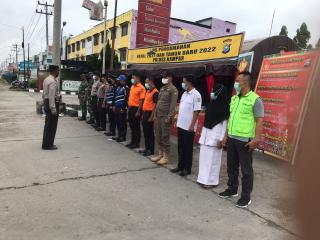 Personel Koramil 06/SH Laksanakan Apel di Pos PAM Nataru