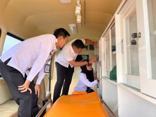 Siap Siaga, Lapas Pasir Pangaraian Lakukan Pengecekan Ambulans