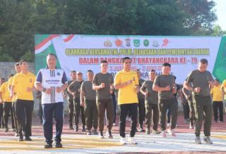 Kalapas Pasir Pengaraian Meriahkan Semangat Olahraga Hari Bhayangkara ke -79 di Polres Rohul