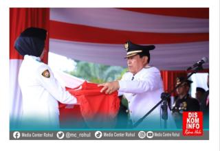 Pemkab Rohul Gelar Upacara Memperingati HUT RI Ke 79, Bupati Sukiman Bertindak Sebagai Irup