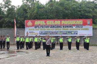 Pimpin Apel Gelar Pasukan, Kapolres Rohul: Tujuah Prioritas Utama Operasi Patuh LK Tahun 2023