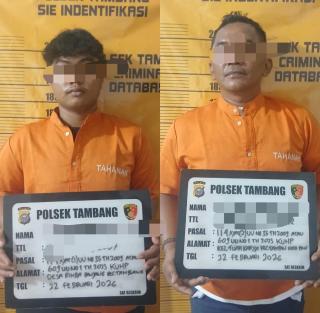 Polsek Tambang Tangkap Dua Pelaku Narkoba di Desa Rimbo Panjang