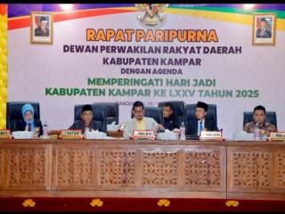 Rapat Paripurna Digelar DPRD Kampar, Agenda Pengumuman Calon Bupati dan Wakil Bupati Terpilih