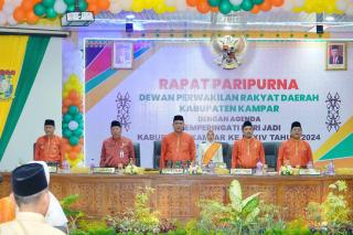 Rapat Paripurna HUT Kampar Ke 74, Pj Bupati Kampar Hambali Paparkan Hal Ini