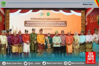 Wujudkan Satu Data Indonesia, Pemkab Rohul Teken MoU Bersama BPS di Balai Serindit Pekanbaru