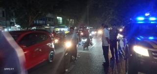 Sat Polsek Tualang Lakukan Patroli Antisipasi Pawai Takbir Keliling