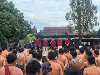 Kalapas Kelas ll B Pasir Pengaraian Bahtiar Sitepu Berikan Arahan Kepada WBP Jelang Ramadhan 1445 H