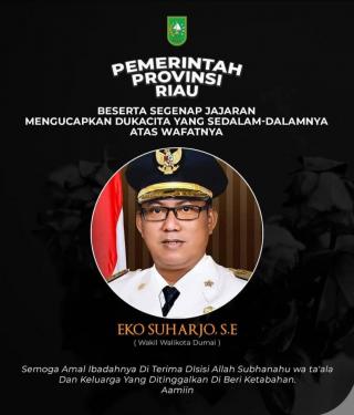 Wakil Wali Kota Dumai Meninggal Dunia, Gubri Ucapkan Belasungkawa
