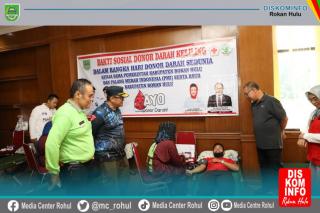 Hari Donor Darah Sedunia, PMI Bekerjasama Dengan Pemkab Rohul Gelar Donor Darah