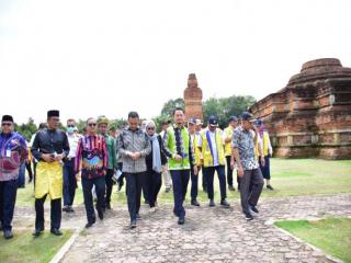 Pj Bupati Kampar Sambut Kunker Tinjau Penataan Kawasan Candi Muara Takus dan Danau Rusa Anggota V DP
