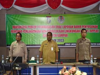 DLH Kampar Lakukan Konsultasi Publik  RPPLH, Guna Penentuan Pengelolaan Lingkungan Hidup 30 Tahun