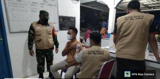 Babinsa 04/Pkl. Kuras Laksanakan Apel Gabungan Dalam Rangka Kegiatan Razia Vaksin