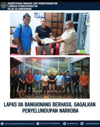 Lapas Kelas IIA Bangkinang Berhasil Gagalkan Penyeludupan Narkoba