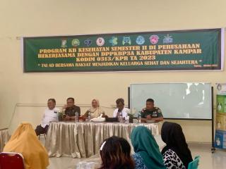 DPPKBP3A Kampar Launching Program KB di PTPN V Sungai Galuh, Peringati Hari Kontrasepsi Sedunia