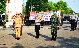 Tim Gabungan Rohul Laksanakan Penyemprotan Disinfektan